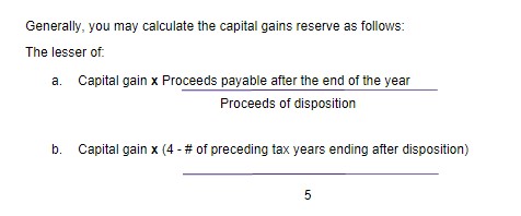 The formula for calculating capital gains